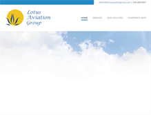 Tablet Screenshot of lotusaviationgroup.com